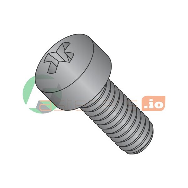 Newport Fasteners #6-32 x 5/16 in Phillips Fillister Machine Screw, Black Oxide Steel, 10000 PK 705741 - main